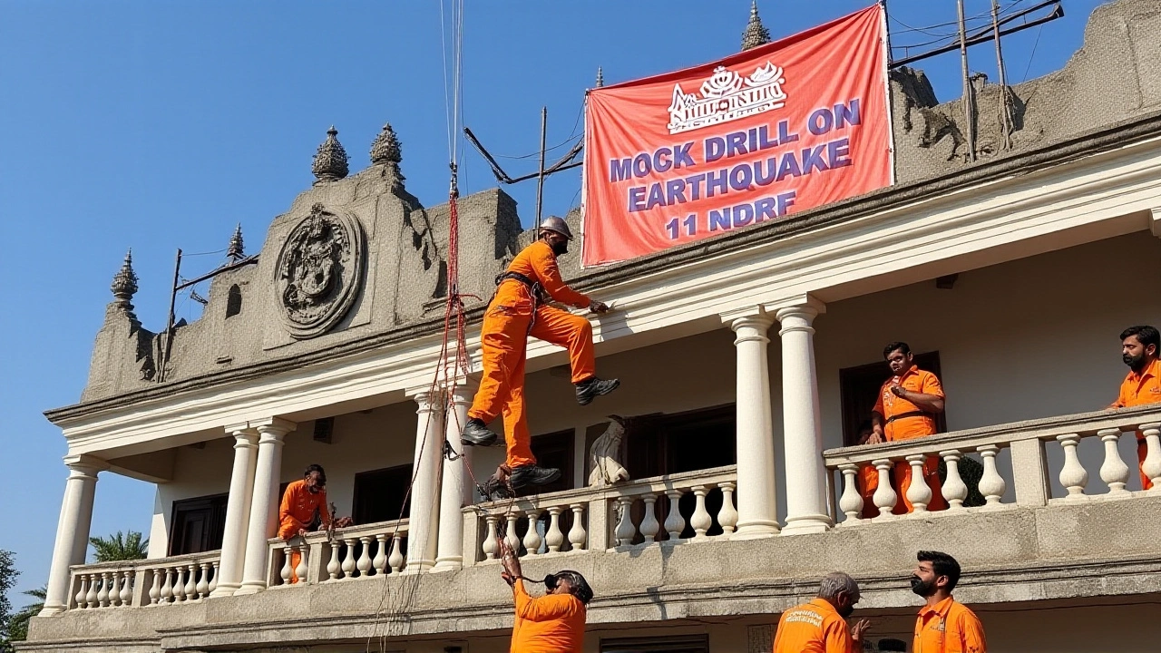 शिवपुरी में भूकंप अभ्यास: बनारस से आई एनडीआरएफ टीम ने दिखाई बचाव की तकनीकें